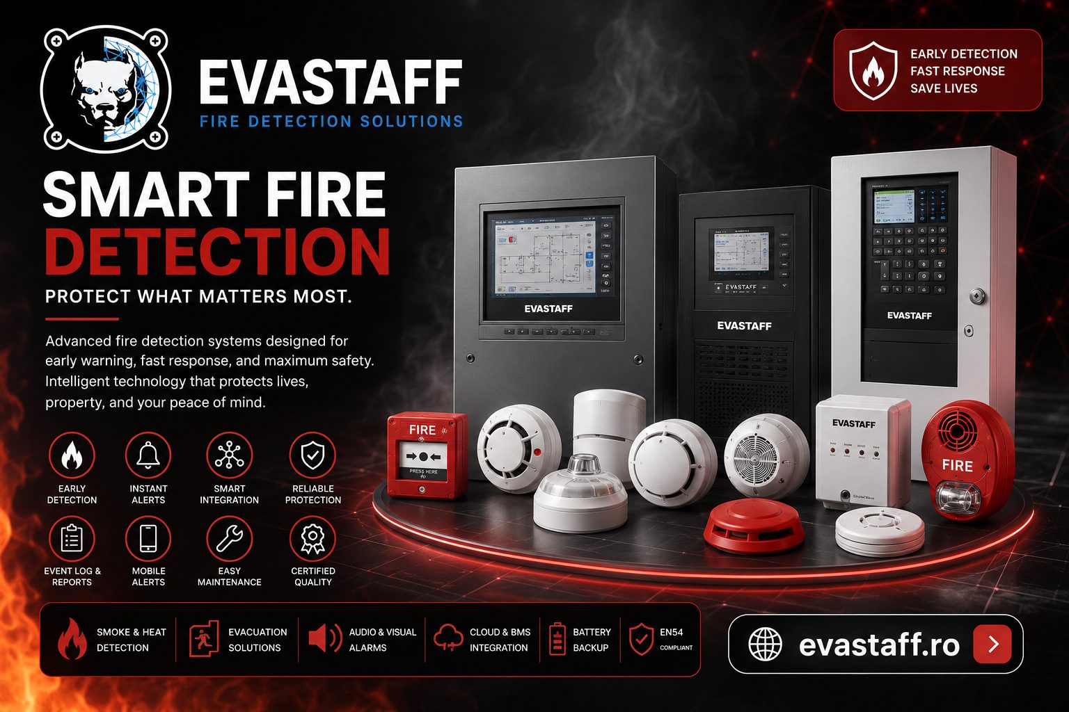Detecție Incendiu EVASTAFF — solicită ofertă